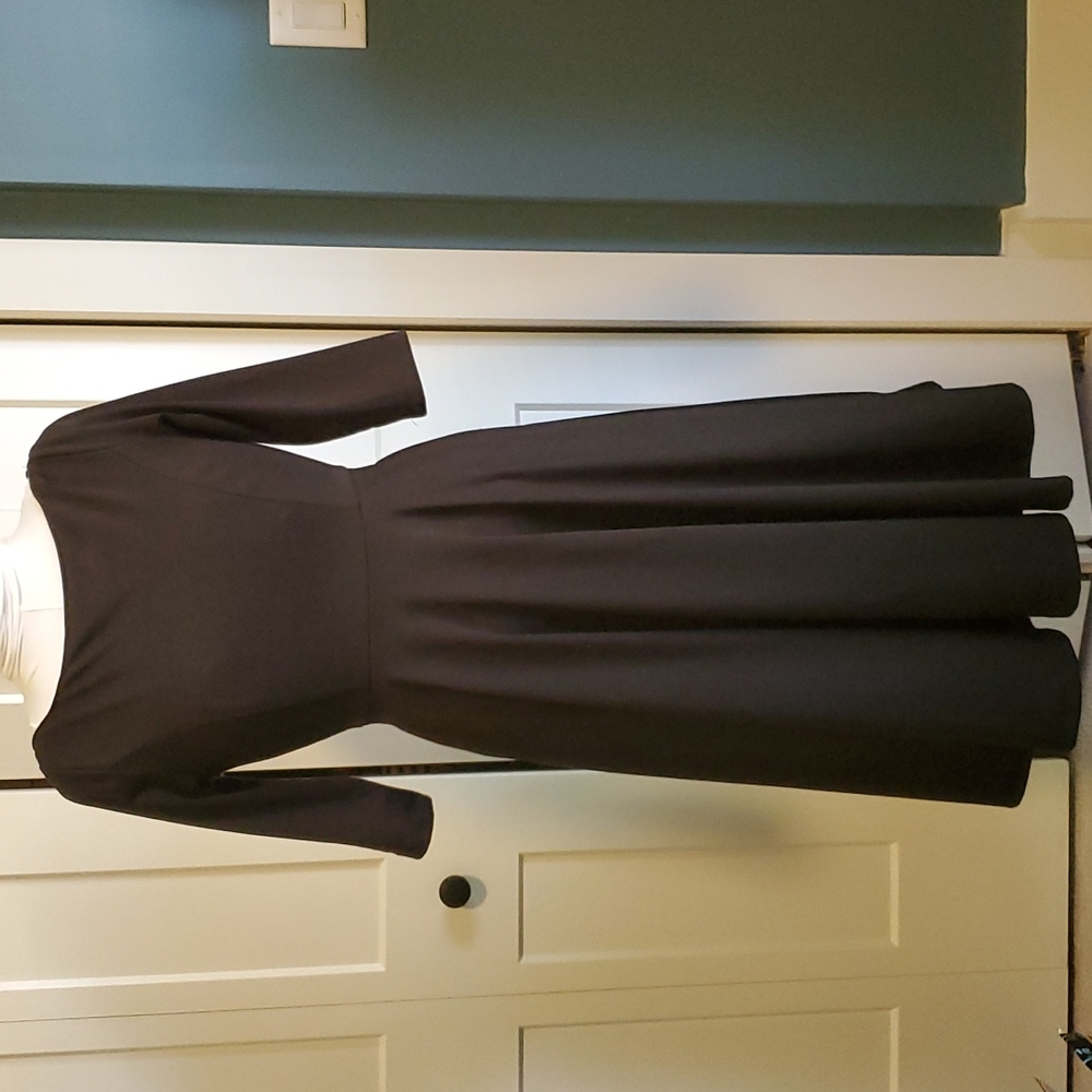 Boat Neck Black Dress